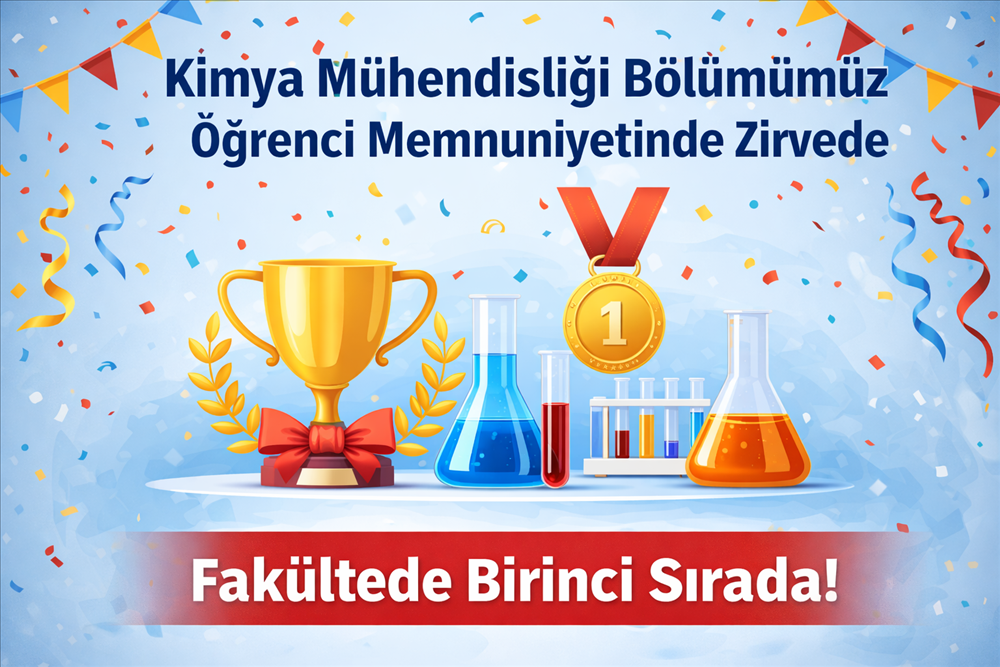 Kimya Mühendisliği Bölümümüz Öğrenci Memnuniyetinde Zirvede