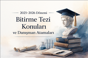 2025-2026 Dönemi Bitirme Tezi Konuları ve Danışman Atamaları